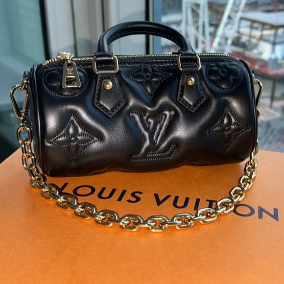 Louis Vuitton Black Monogram Calfskin Leather Papillon BB Bag - Picture 1 of 4